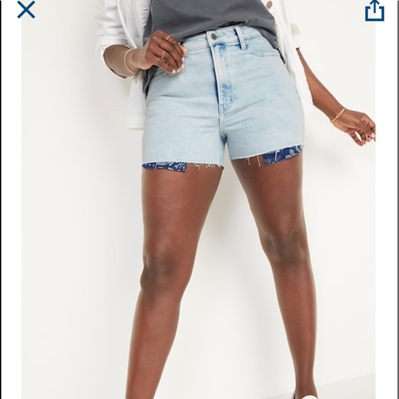 Old Navy Pants - New OLD NAVY High-Waisted O.G. Exposed Pocket Cut-Off Jean Shorts 3” Inseam